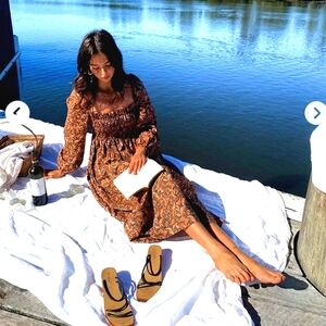 NWT BOHO cottage core Gypsy Soul Maxi Dress Small